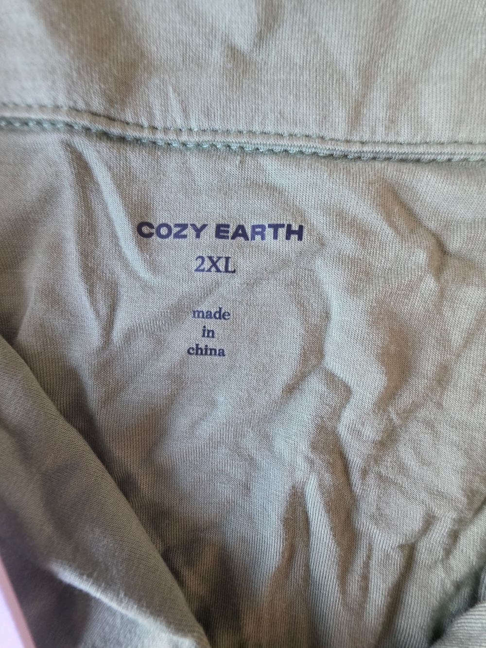 NWT ~ Cozy Earth Fern Green Women's Long Sleeve Bamboo Stretch Knit Pajamas~XXL - Picture 9 of 14